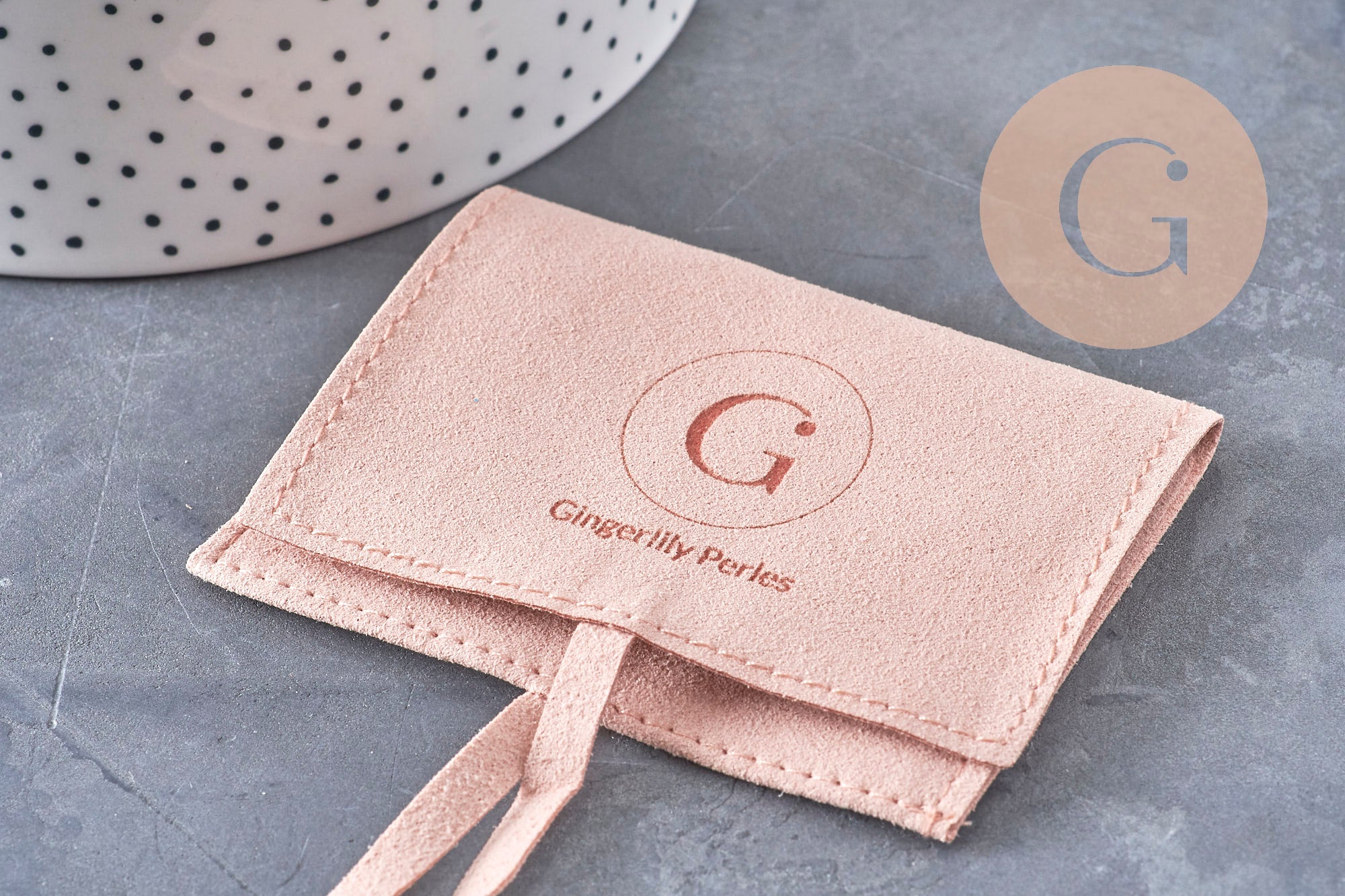 Personalized suede microfiber jewelry gift pouch, x1 or x5 (G10993)