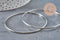 Smooth 304 Stainless Steel Platinum Bangle Bracelet 65mm, x1 (G11150)