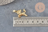 18k Gold Plated Prancing Horse Charm 22mm, x1 (G11255)