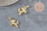 18k Gold Plated Prancing Horse Charm 22mm, x1 (G11255)