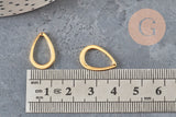 Pendentif goutte acier 201 inoxydable doré 24K 17mm, x5 (G11289)