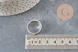 Adjustable customizable ring gold stainless steel 18mmx10mm, x2 (G6870)