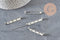 Base de broche, pasador de hierro plano platino 39.5mm, x5 VÁLIDO