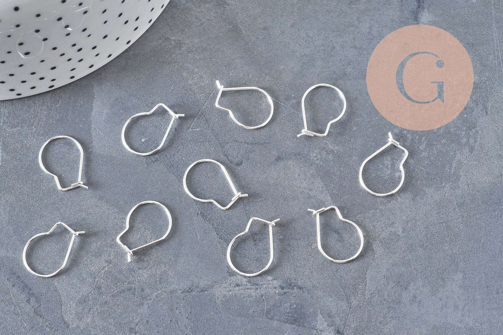 304 Stainless Steel Creole Hoop Earrings, Silver Plated, 18mm, x10 (G11271)