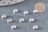 304 Stainless Steel Round Spacer Beads, Silver-Plated, 5mm, x10 (G11173)
