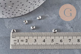 Crimp bead covers, 304 stainless steel, platinum, 5.5x4.5mm, x20 (G11178)