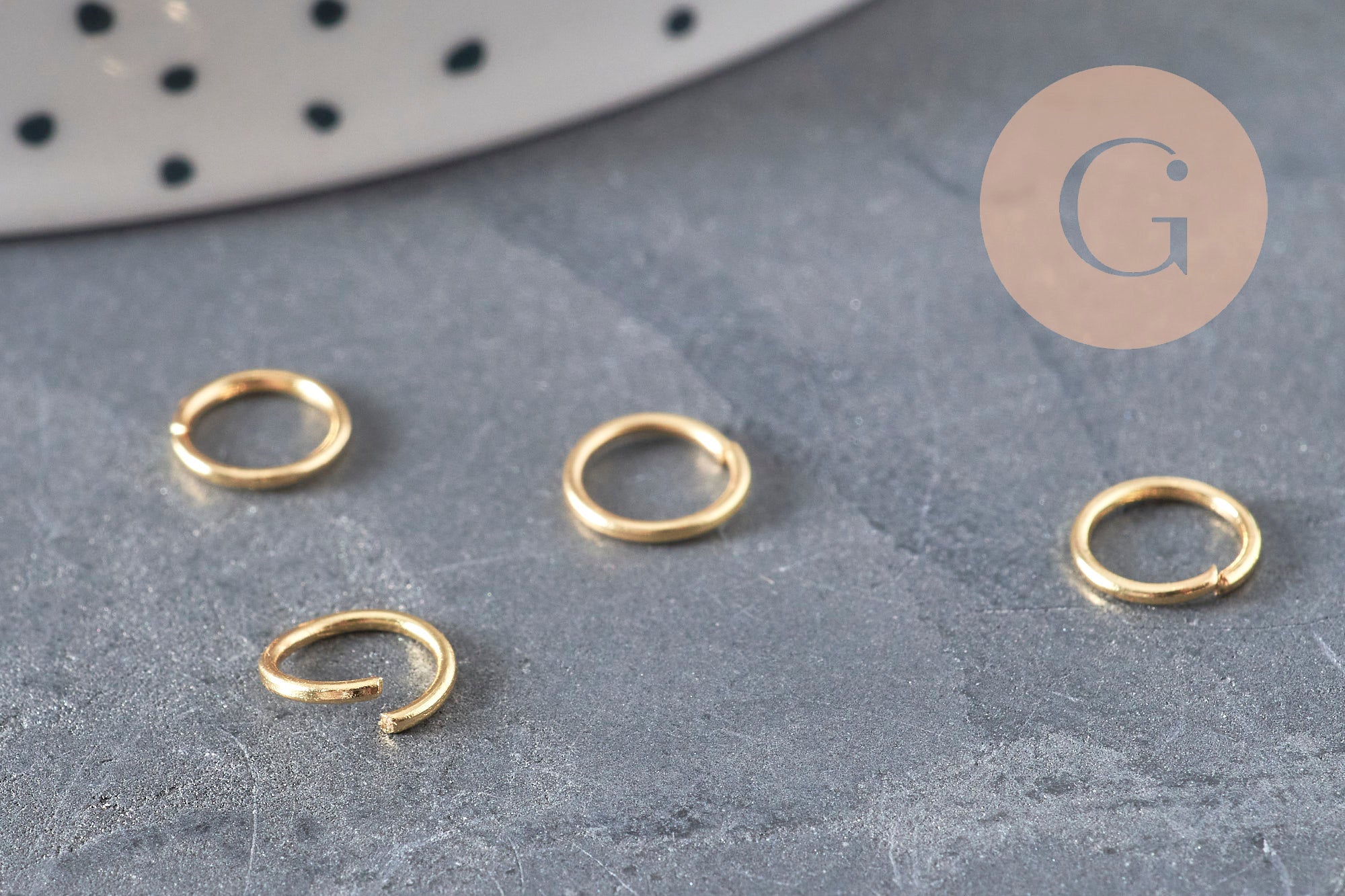 Round closed rings gilded 304 stainless steel 7mm/0.8mm, x10 VALID