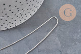 Silver-plated brass Venetian chain necklace 0.9mm/45cm, x1 (G11201)