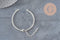 304 Stainless Steel Rolo Chain Bracelet Base, Silver-Plated, 4mm/15.5cm, x1 (G11211)