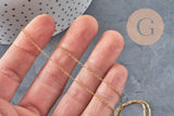 Cadena ajustable forzada de acero inoxidable 304 dorado IP de 2 mm/51 cm, x1 (G11257)