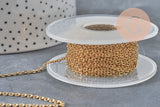 IP gold plated 304 stainless steel curb chain 2.5mm, x1 meter VALID