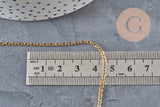 IP gold plated 304 stainless steel curb chain 2.5mm, x1 meter VALID