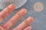 IP gold plated 304 stainless steel curb chain 2.5mm, x1 meter VALID