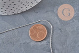 Platinum stainless steel flat cable chain 1.5mm, x1 meter (G11194)