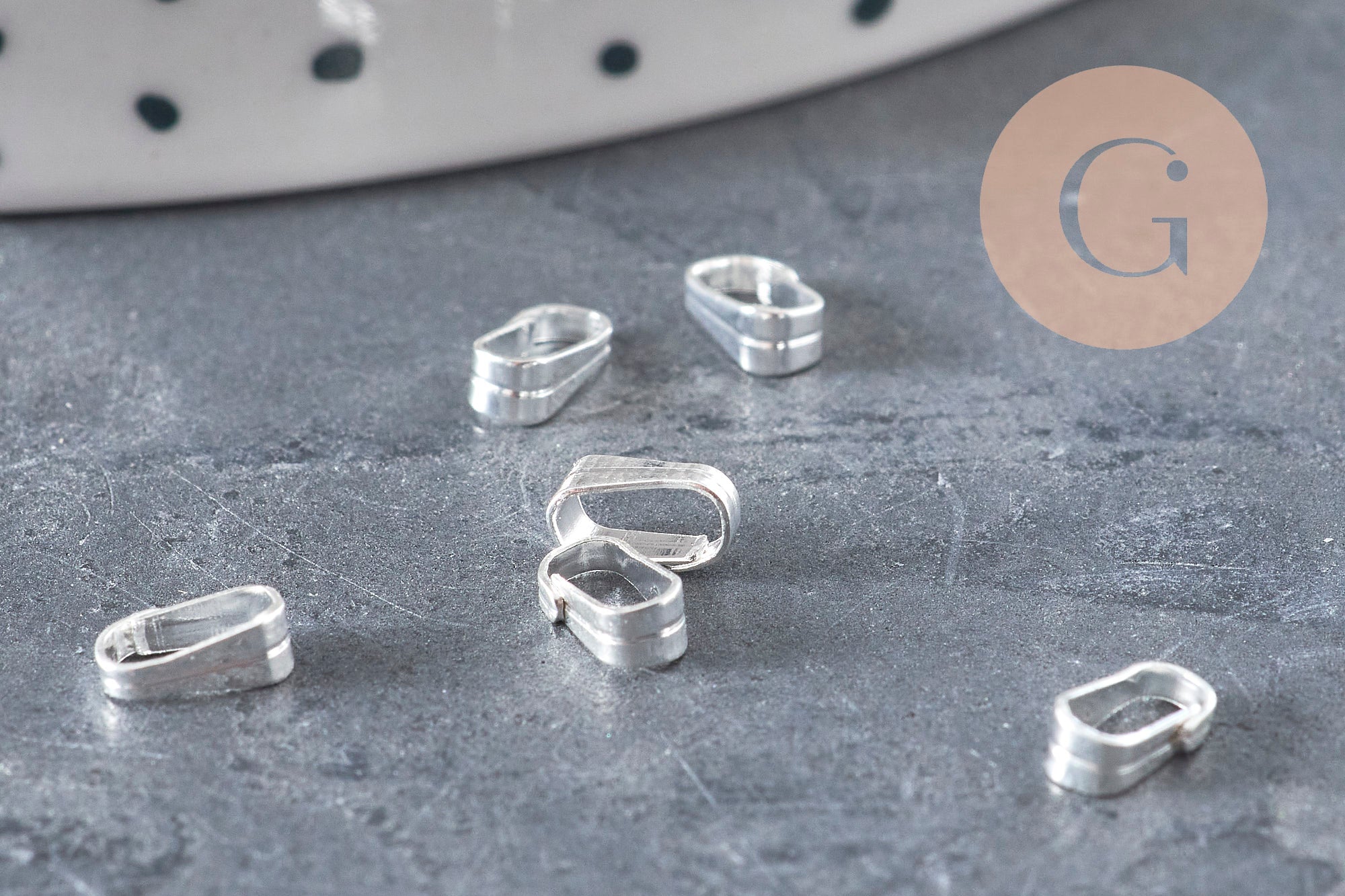 Large 5.5mm 304 Stainless Steel Silver-Plated Bail, x10