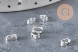 Large 5.5mm 304 Stainless Steel Silver-Plated Bail, x10