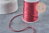 2mm burgundy polyester rattail cord, x5 meters VALID