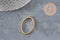 Oval gold-plated 304 stainless steel open back pendant 35mm, x1 VALID
