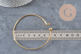 Brazalete liso de acero inoxidable 304 chapado en oro de 62 mm, x1 VÁLIDO
