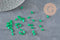 Green natural jade marquise navette cabochon 6x3mm, x1 VALID
