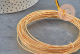 Alambre metálico de cobre dorado de 18K trenzado de 1mm, x1 metro VÁLIDO