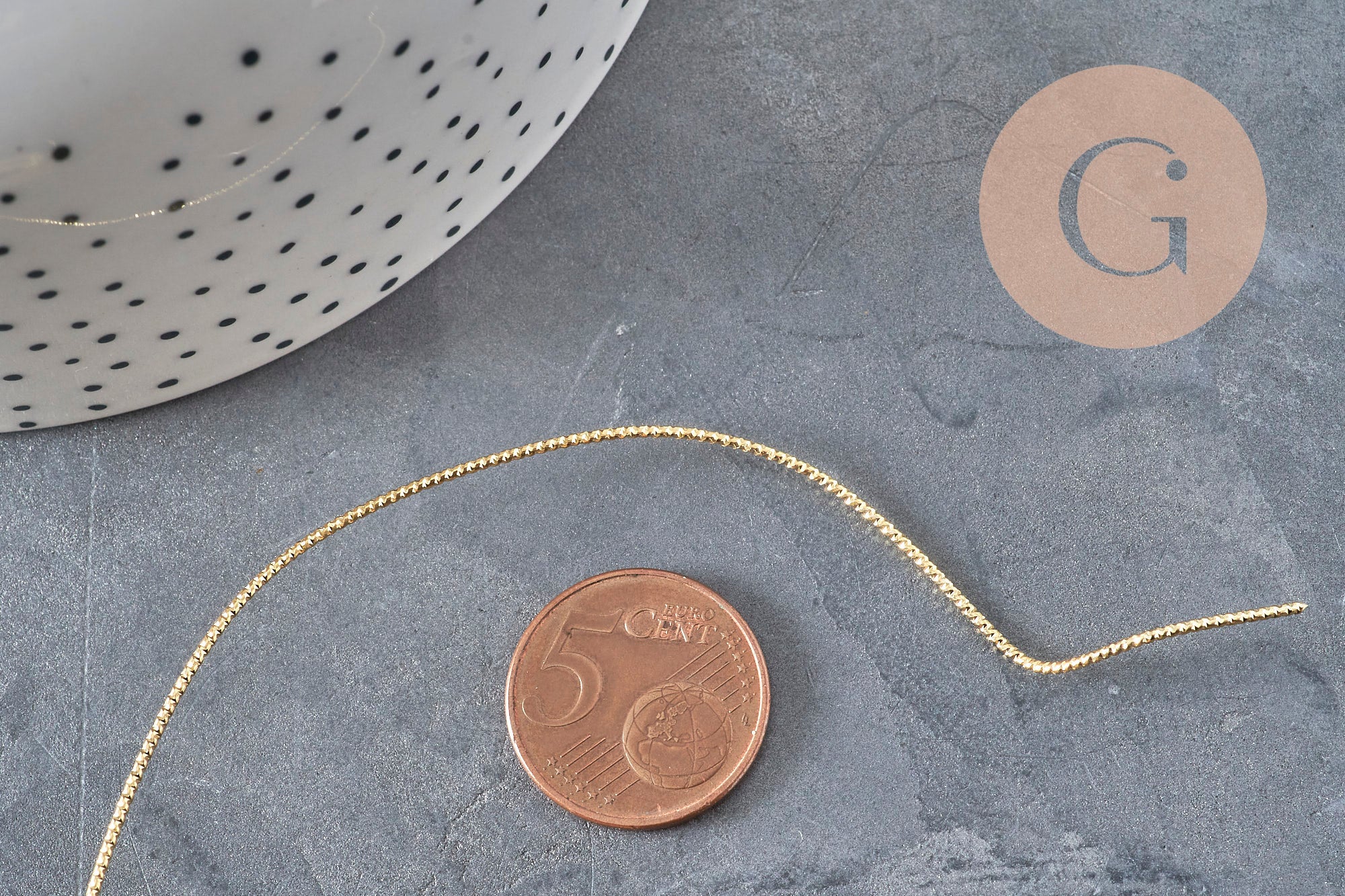Alambre metálico de cobre dorado de 18K trenzado de 1mm, x1 metro VÁLIDO