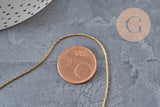Collar de cadena ajustable serpiente de acero inoxidable 304 dorado IP 0.8mm/51cm, x1 (G11258)