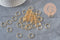 Anneaux ronds ouvert acier 304 inoxydable doré IP 15x1.2mm, x50 (G11293)