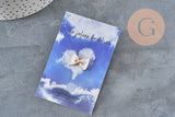 Broche pin's noeudblanc plastique & fer doré 18.5mm, x1 (G11331)