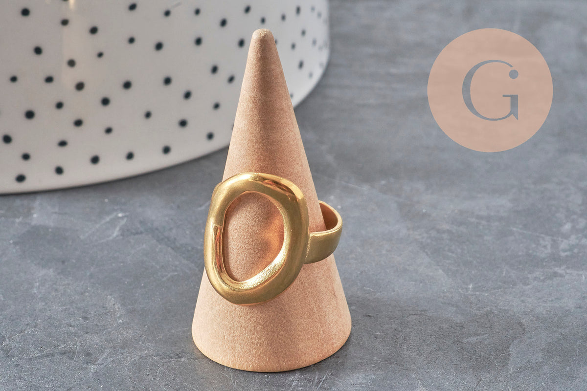 PHOTOS TO BE REDONE VARIATION TO BE TAKEN Oval ring 304 stainless steel gold IP Size 57, x1 (G11154) VALID