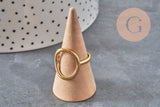 PHOTOS TO BE REDONE VARIATION TO BE TAKEN Oval ring 304 stainless steel gold IP Size 57, x1 (G11154) VALID
