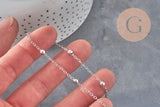 Chaine satellite acier 304 inoxydable platine4mm, x1 mètre (G11336)