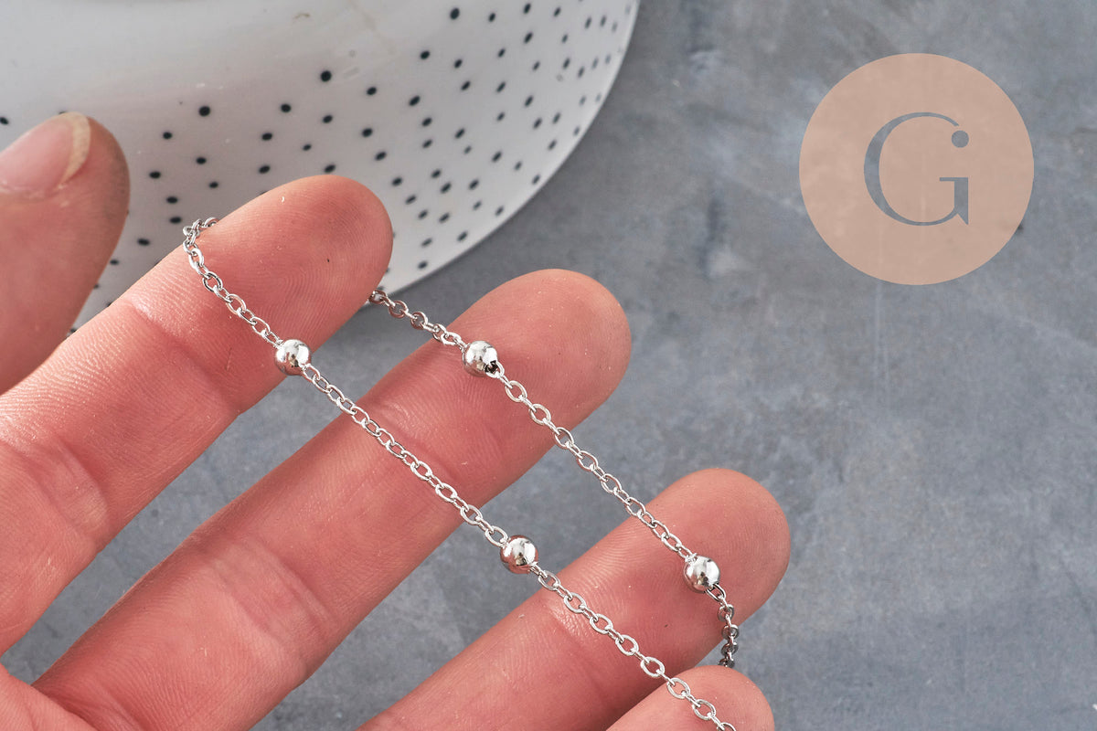 Chaine satellite acier 304 inoxydable platine4mm, x1 mètre (G11336)