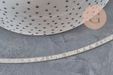 Chaine maille Herringbone acier 304 inoxydable platine 4mm, x1 mètre (G11335)