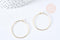 Anneau créole acier inoxydable 304 doré 30mm, x20 (G8295)