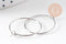 Anneaux créoles acier 304 inoxydable platine 20mm, x20-50-100 (G10846)