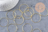 Anneaux créoles laiton doré 35mm,boucles oreilles x 20-50 (G1332)