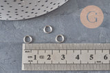 Anillas cerradas redondas acero inoxidable 304 platino 6mm/0.8mm, x5 (G11215)