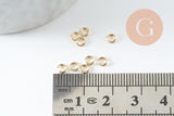 Anneaux ouverts ronds laiton doré 24K 3.5x0.8mm, x50 (G9894)