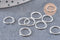 Anneaux ronds acier 304 inoxydable argenté 8mm x 1.2mm, x50 (G10926)