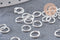 Anneaux ronds acier 304 inoxydable argenté 8mm x 1.2mm, x 50 anneaux (G10860)