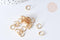 Anneaux ronds acier doré inoxydable 7x0.8mm, x10 ou x50 (G2406)