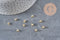 Enganche de goma para colgante de latón dorado 6.5x3.5mm, x10 (G11231)