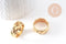 Bague acier or large homme 16-20mm, x1 (G1103)