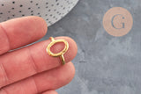 Anillo círculo acero inoxidable 304 dorado IP Talla 57, x1 (G11261)
