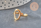 Anillo círculo acero inoxidable 304 dorado IP Talla 57, x1 (G11261)