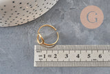 Anillo círculo acero inoxidable 304 dorado IP Talla 57, x1 (G11261)