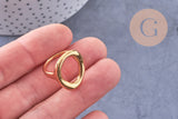 Bague cercle minimaliste acier 304 inoxydable doré PVD Taille 57, x1 (G10588)