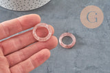 Bague quartz fraise naturel 17-20mm, x1 (G11409)-Bague-Gingerlily Perles