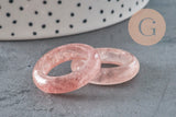 Bague quartz fraise naturel 17-20mm, x1 (G11409)-Bague-Gingerlily Perles